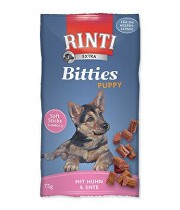 Obrázok Rinti Dog pochoutka Extra Bits Puppy kuře+kachna 75g