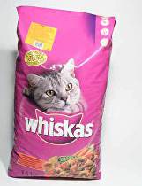 Obrázok Granule Whiskas Dry s kuřecím,zelen. a polštářky s nápní 14kg 13936