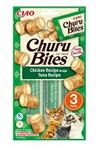 Churu Cat Bites Chicken Wraps & Tuna Purée 3x10g + Množstevná zľava