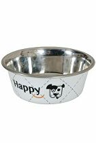 E-shop Nerezová protišmyková miska pre psov HAPPY 25cm 2,65l biela Zolux