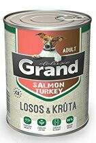 GRAND konz. pes deluxe 100% losos a morka adult 400g + Množstevná zľava