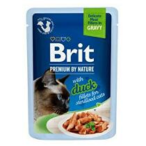 Brit Premium Cat D Fillets Gravy Duck Sterilizované 85g