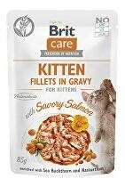 Brit Care Cat Fillets in Gravy Kitten Savor.Salmon 85g + Množstevná zľava 5 + 1 ZADARMO
