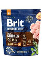 Brit Premium by Nature granuly Adult M kura 1 kg