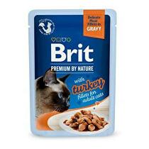 Brit Premium Cat D filé v omáčke s morčacím mäsom 85g