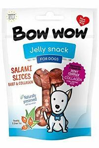 Bow wow poch. Hovädzie mäso a kolagénové klobásy 80g