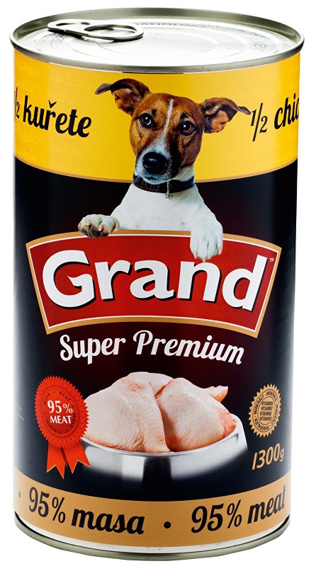 GRAND konz. pes Extra s 1/2 kurčaťa 1300g