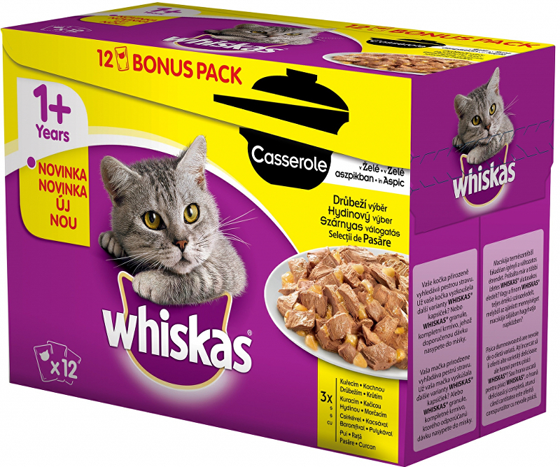 Whiskas kapsička Casserole hydinové menu 12x85g