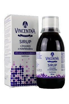 Vincentka sirup s ľubovníkom a bodliakom 200ml