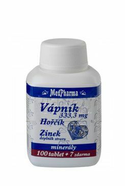 Vápnik Horčík Zinok MedPharma 107tbl