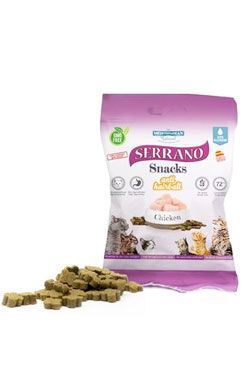 Serrano Snack pre mačky - kuracie mäso - AntiHairball 50g