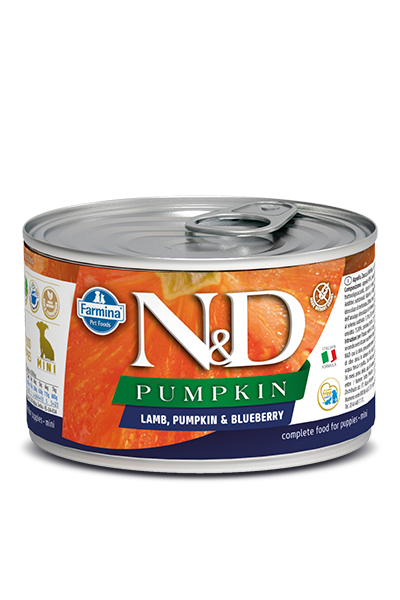 N&D DOG PUMPKIN Puppy Lamb & Blueberry Mini 140g