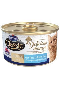 Butcher's Cat Class.Delic.Dinners tuniak+ryba cons85g