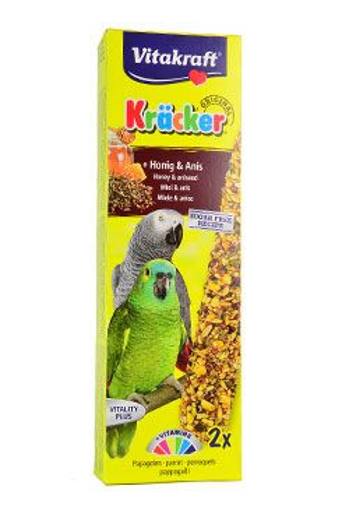 Vitakraft Bird Kräcker papagáj africký medová palica 2ks