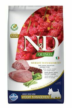 N&D Quinoa DOG Weight Mnmgnt Lamb & Broccoli Mini 2,5kg