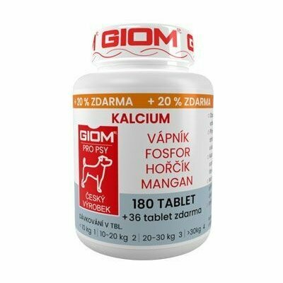 Giom dog Calcium 180 tbl+20% zdarma