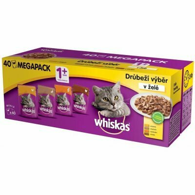 Whiskas vreckový výber hydiny v želé 40x100g