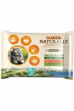 Iams Cat Senior zmes mäsa v omáčke multipack4x85g