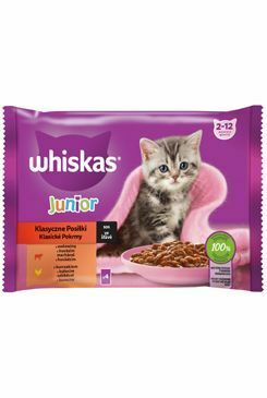 Kapsuly Whiskas. Výber triedy Core Junior 4x85g