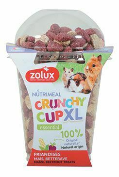 Pochoutka CRUNCHYCUP XL č.řepa/kukuřice 220g Zolux