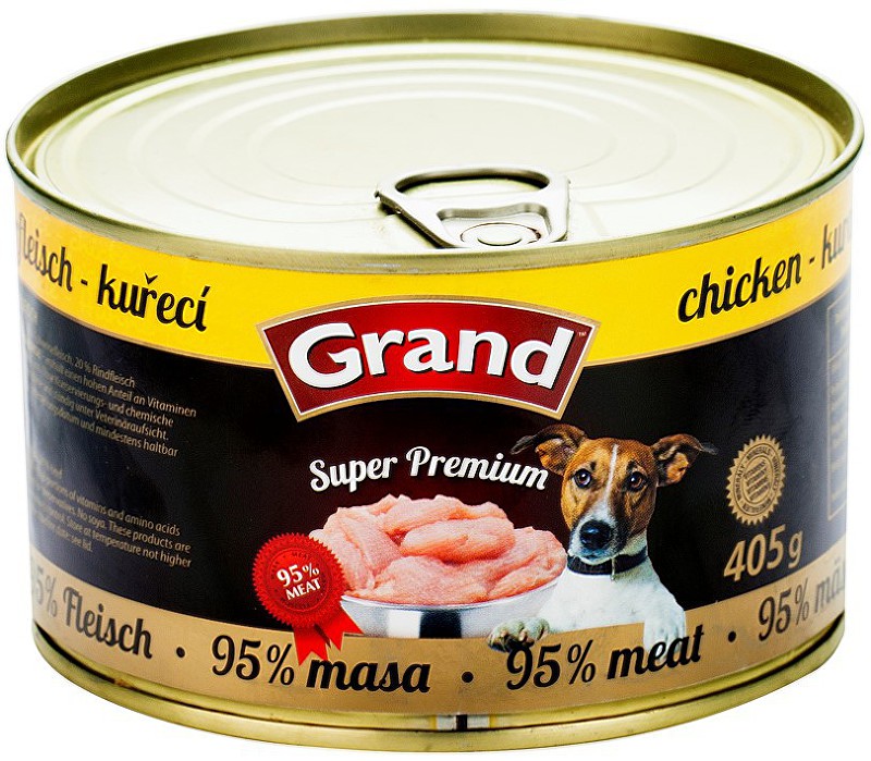 GRAND konz. Superpremium pes hydinový 405g