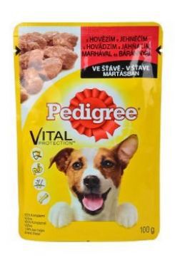 Pedigree kapsička Adult hovädzie + jahňacie v želé 100g