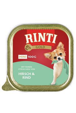 Rinti Dog vanička Gold Mini jeleň+hovädzie 100g