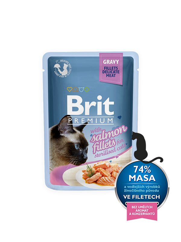 Brit Premium Cat D Fillets in Gravy for Sterilised 85g