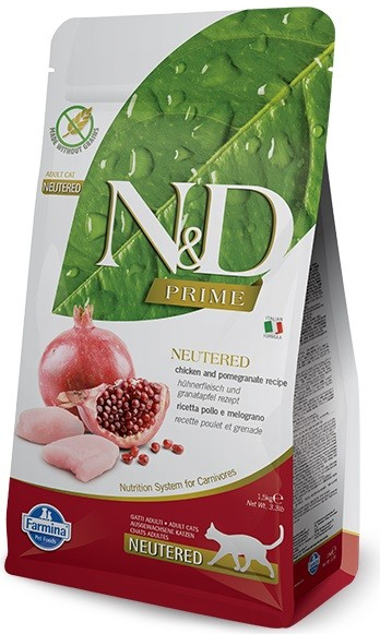 N&D PRIME CAT Neutered Chicken & Pomegranate 300g