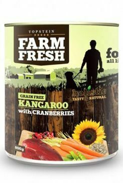 Farm Fresh Dog Kangaroo s brusnicami v konzerve 800g