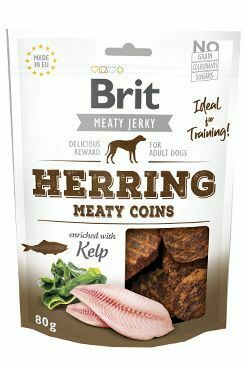 Brit Jerky Sleď mäsové mince 80g