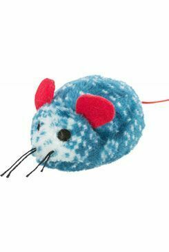 Vianočná hračka Cat Mouse Blue Plush 1ks TR