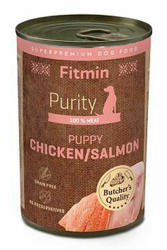 Fitmin dog Purity konzerva cons PUPPY salm&chicken 400g