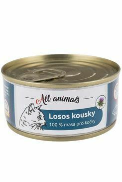 Všetky zvieratá CAT losos kúsky 100g