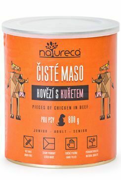 NATURECA cons. hovädzie s kuracím mäsom pre psov 800g