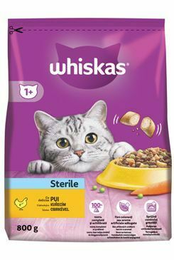 Whiskas Dry Sterile s kuracím mäsom 800g