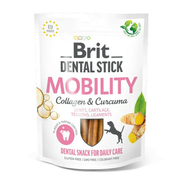 Brit Dog Dental Stick Mobility Curcuma&Collagen 7ks