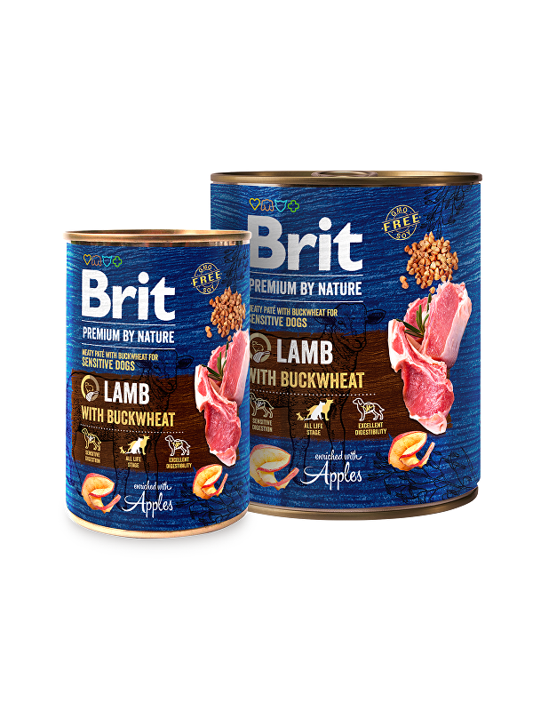 Brit Premium Dog by Nature  konz Lamb & Buckwheat 800g