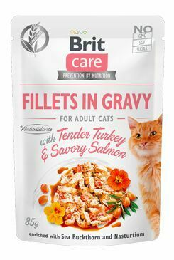 Brit Care Cat Fillets in Gravy Turkey&Salmon 85g