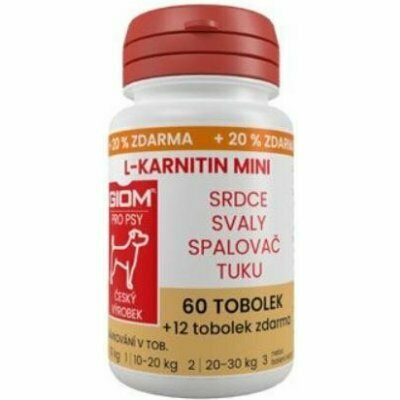 Giom dog L-karnitín Aktiv 60 MINI tbl+20% zdarma