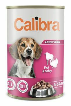 Calibra Dog konz.telecí+morčacie v omáčke 1240g NEW