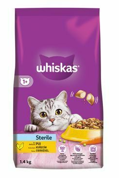 Whiskas Dry Sterile s kuracím mäsom 1,4kg