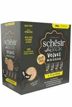 Schesir Cat pocket After Dark Velv.Mousse Variety12x80g