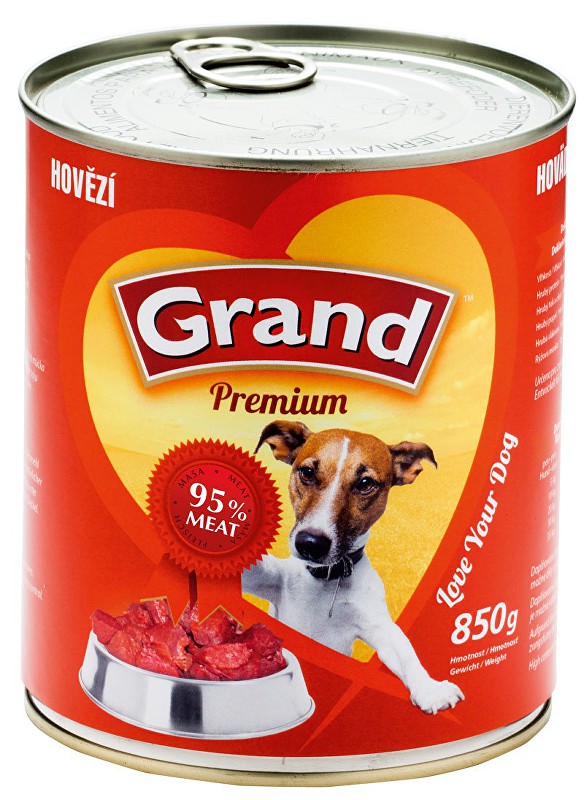 GRAND konz. pes hovädzie 850g