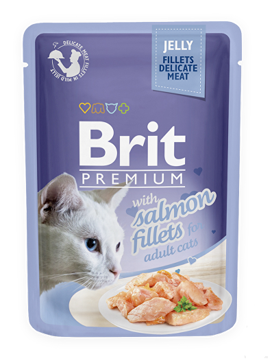 Brit Premium Cat D Fillets in Jelly with Salmon 85g