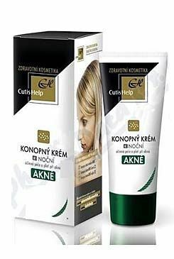 CutisHelp konopný nočný krém proti akné 30ml