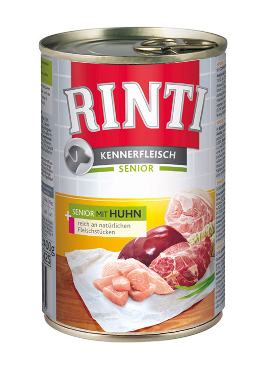 Rinti Dog Senior kuracia konzerva 400g