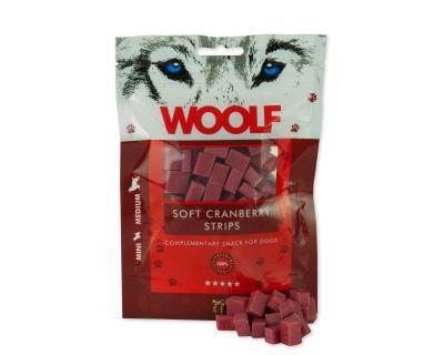 WOOLF pochúťka Soft Cranberry Strips 100g