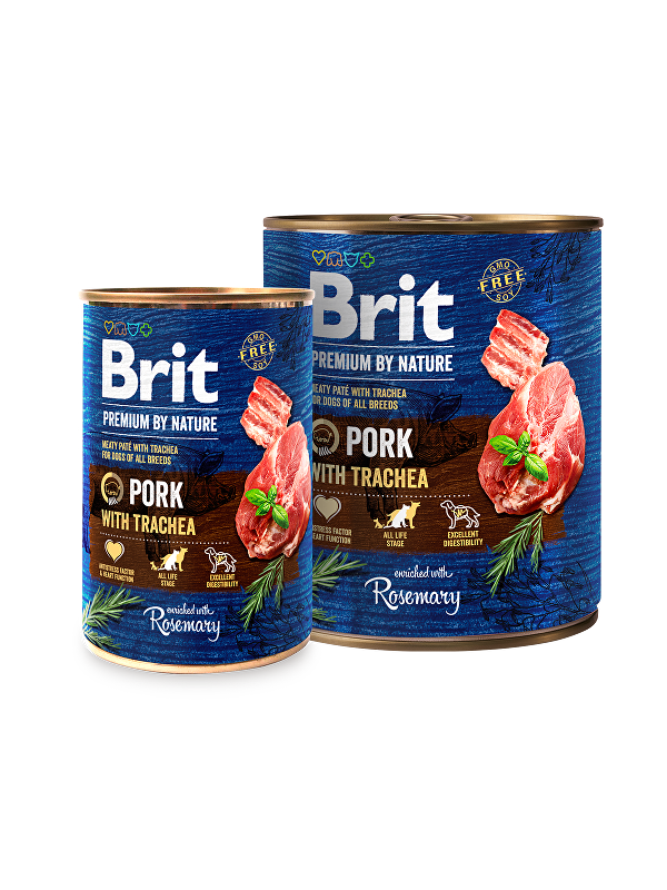 Brit Premium Dog by Nature  konz Pork & Trachea 400g