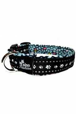 Obojok DINOFASHION reflexný Happy Paws softsh 45/2,5cm